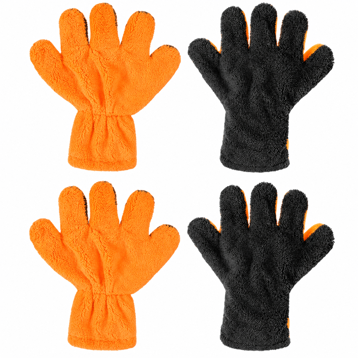 ChatGPT Image Oct 20, 2026, 11_22_35 PM Autowaschhandschuh Grau-Orange mit weicher Oberfläche und saugfähigem Design für schonende Außenwäsche – Bild 1