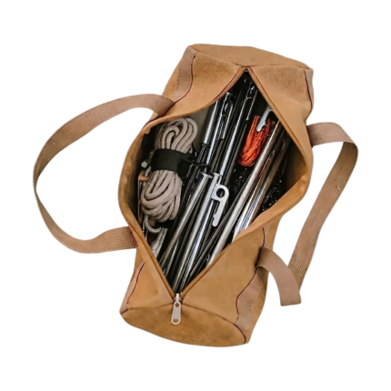 Storage Bag for Tent Pegs with Zip and Carry Handle for Organised Camping Gear