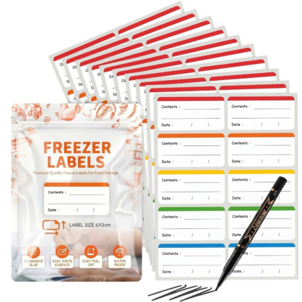 Freezer Labels for Easy Labelling with Writing Field and Removable Storage in Freezer