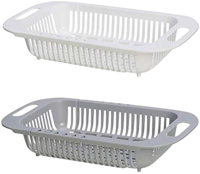 Retractable Colander for Kitchen Sink with Handle for Rinsing and Draining Over Sink