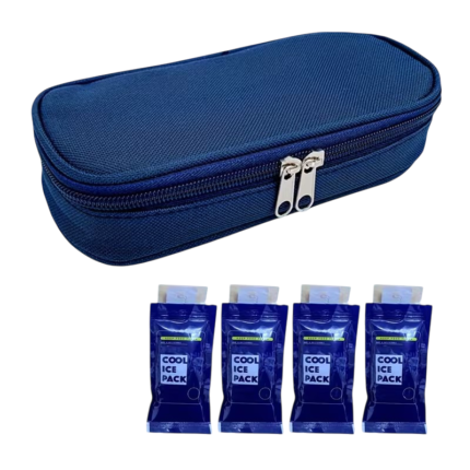 Insulin Cooler Bag with 4 Ice Packs and Hard Case