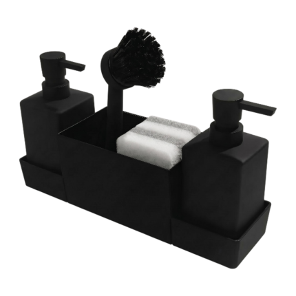 Soap Dispenser for Kitchen with Sponge and Brush Holder