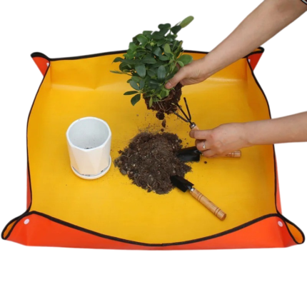 Repotting Mat with Raised Edges and Snap Corners for Clean Plant Care