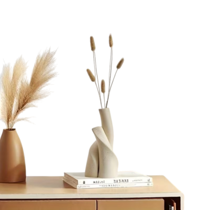 Nordic Sculptural Vase Set with Organic Shape – 2 Pieces