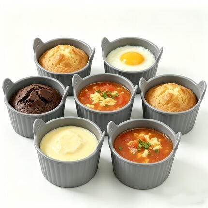 Silicone Moulds for Air Fryer, Muffins and Cakes 6 Pcs