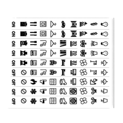 Contact Stickers with Symbols for Home Switches