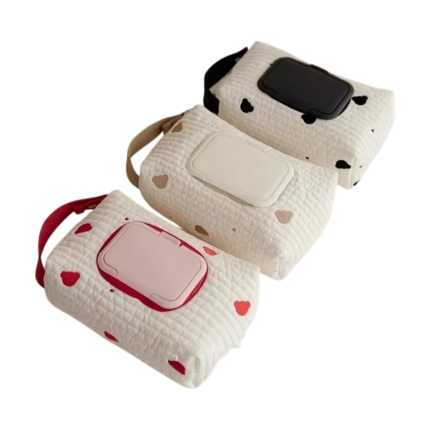 Quilted Wipes Bag with Handle for Car and Pram
