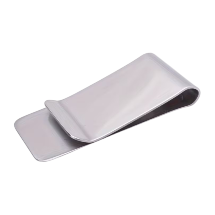 Money Clip in Stainless Steel for Cash and Credit Cards