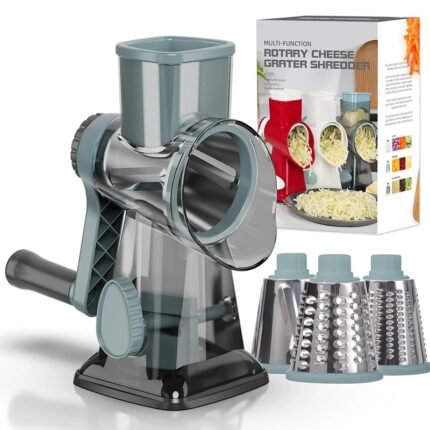 3-In-1 Rotating Grater with Drums and Stable Suction Base
