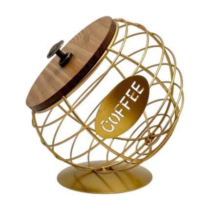 Coffee Capsule Holder with Slanted Design for Organised Storage of Coffee Capsules by the Coffee Machine