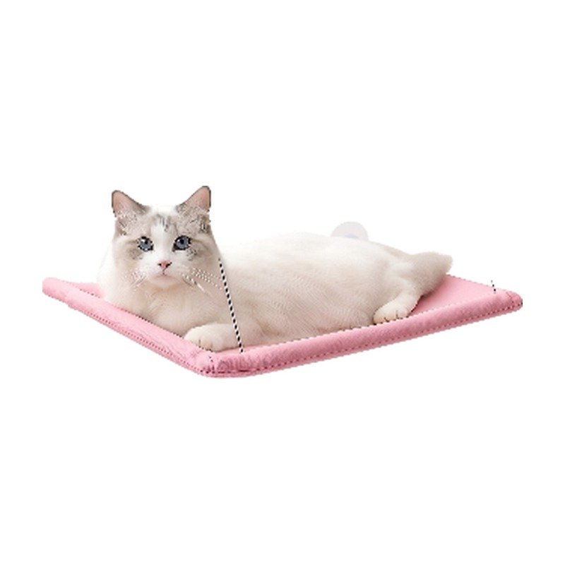 Katzenhängematte fürs Fenster in Rosa, Blau, Beige und Schwarz mit weichem Liegeplatz und Saugnapfbefestigung