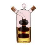 Öl- und Essigspender aus Glas mit Ausgießer und Korkverschluss für kontrolliertes Servieren und Kochen