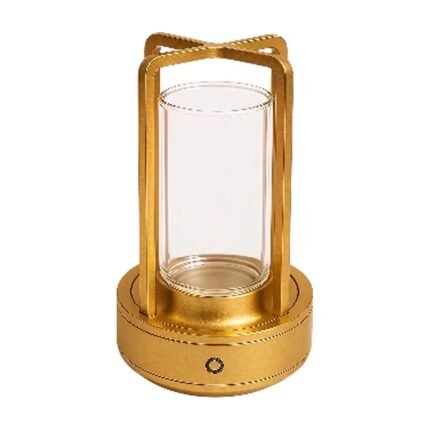 Crystal Table Lamp in Retro Design with Battery-Powered LED and Atmospheric Lighting for Indoor Use