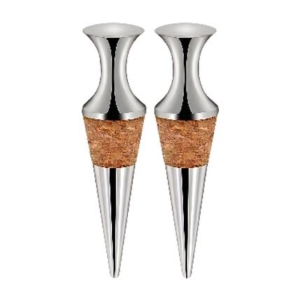 Wooden Wine Stoppers - Set of 2 Stoppers for Resealing Wine Bottles and Fresher Storage