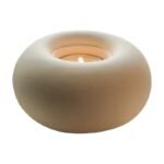 Kerzenhalter in Donutform aus Keramik für Teelichter