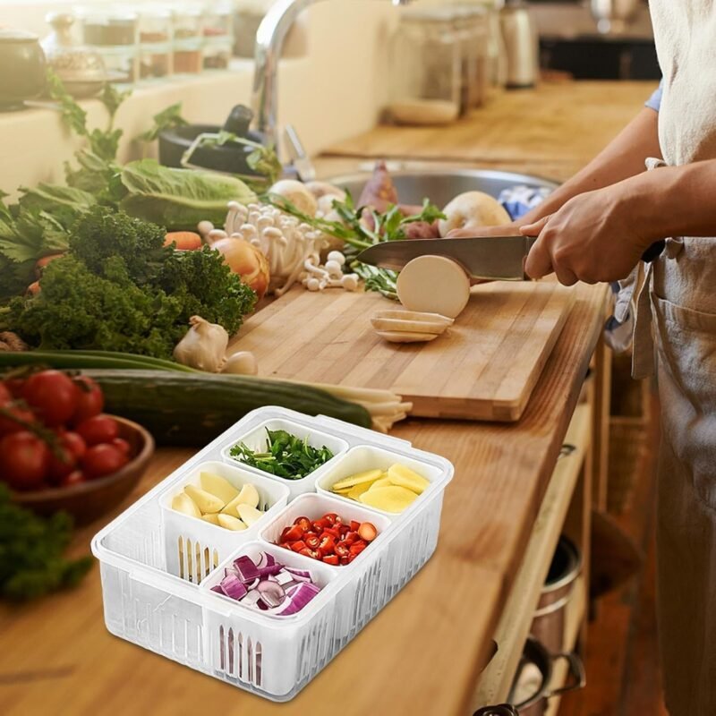 Aufbewahrungsbox für Obst und Gemüse im Einsatz