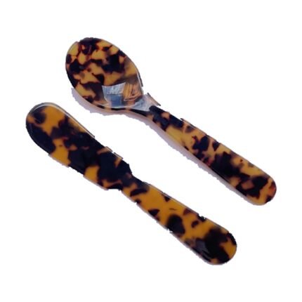 Acrylic spoon and spreader – Tortoiseshell