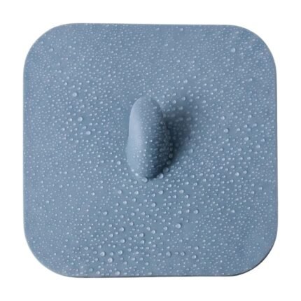 Drain Cover for Shower and Bath in Grey and Blue with Drain Screen Against Odour and Insect Protection