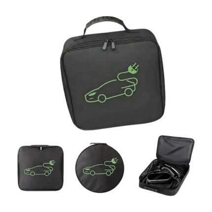 Storage Bag for Electric Car Charging Cables with Zip, Handle and Organised Storage in Square or Round