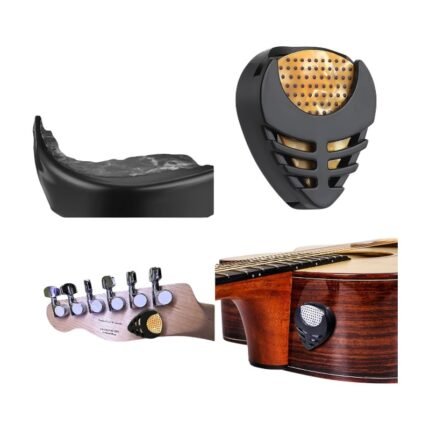 Guitar Plectrum Set with 10 Plectrums 0.75 Mm and 2 Holders for Storage on the Instrument