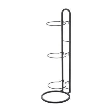 Ball Holder for 3 Balls with Vertical Storage and Space-Saving Design for Wall and Floor