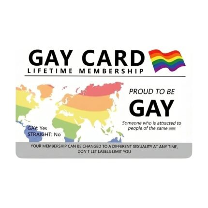 Membership Card for Gay Pride in Credit Card Format with Rainbow Design and Visible Expression of Pride and Inclusion