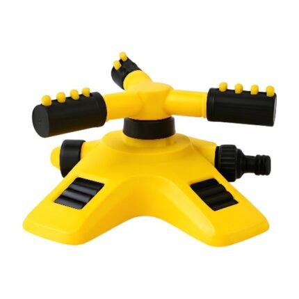 Rotating Plastic Garden Sprinkler with 360 Degree Watering and Wide Base for Large Garden Areas