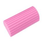 Gerippter Staubschwamm in Grau, Rosa und Gelb zum feuchten Abstauben von Jalousien, Sockelleisten und Lüftungsgittern – Bild 3
