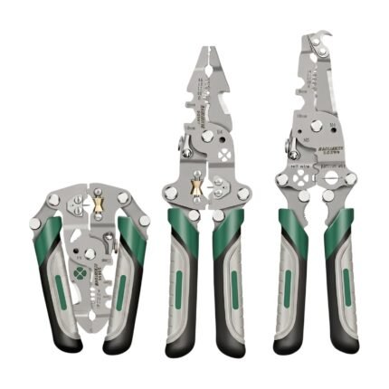 Foldable Wire Stripping Pliers with Multifunctional Head for Stripping, Cutting and Twisting