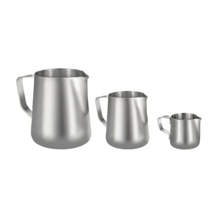 Milk Jug in Stainless Steel for Heating, Frothing and Precise Serving of Milk for Coffee