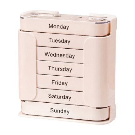 Weekly Pill Box for Medication Organisation with Separate Compartments and Daily Division for the Whole Week
