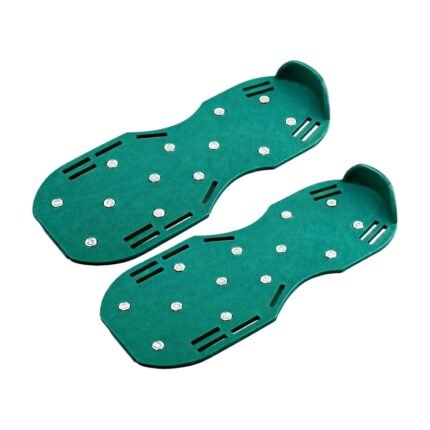 Lawn Aerator Shoes Green for Soil Aeration and Better Drainage When Gardening in the Lawn