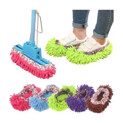 Cleaning Shoes in Blue, Green, Purple, Pink, Orange and Brown for Collecting Dust and Dirt on Floors