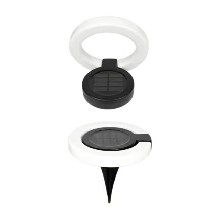 Solar Garden Lights with Modern Ring Design and Calm Light for Paths and Outdoor Areas