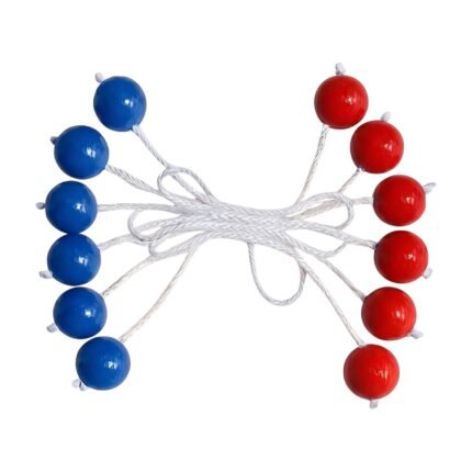 Ladder Golf Replacement Bolas – 6 Throwing Balls in Red and Blue with Cord for Ladder Toss Games