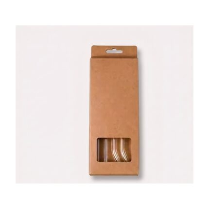 Glass Straws 4 Pcs 20 Cm for Cold Drinks with Reusable Design and Sleek Look