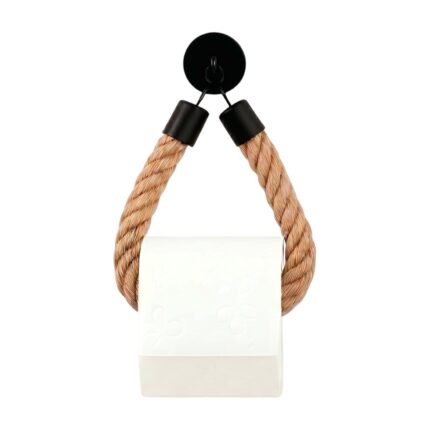 Rustic Style Toilet Roll Holder for Wall Mounting with Decorative Look and Simple Storage