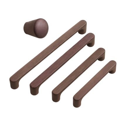 Cabinet Handle in Dark Brown and Beige with Sleek Natural Look for Modern Cabinets and Drawers