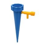 Bewässerungsspieß für Plastikflaschen mit regulierbarem Ventil in Blau oder Grün – Tropfbewässerung für Topfpflanzen