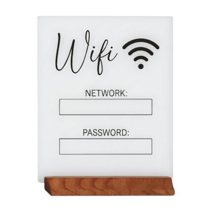 WiFi Password Board for Clear Sharing of Network Name and Password for Guests in Home and Holiday House