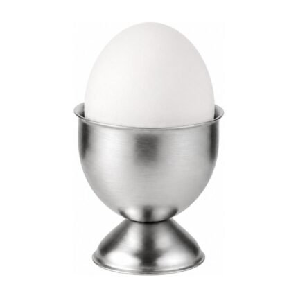 Egg Cup Holder 4 Pack in Stainless Steel for Upright Serving and Stable Holder for Boiled Eggs at the Breakfast Table