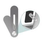 Universelle magnetische Handyhalterung für Laptops mit platzsparender Montage und einfachem Zugriff auf das Handy