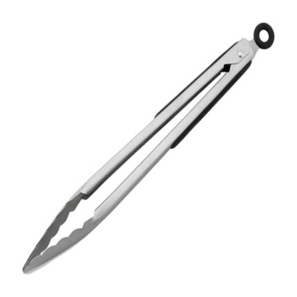Grill Tongs with Secure Grip and Locking Ring for Turning and Handling at the Grill and in the Kitchen