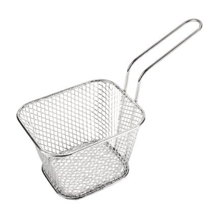 Square Chips Basket for Serving and Handling Chips and Snacks with Handle