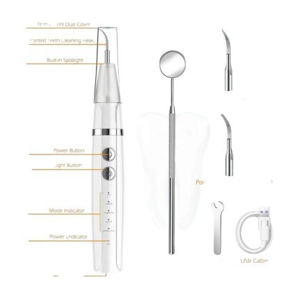 Electric Tooth Cleaner with Replaceable Tips and Accessories for Daily Oral Care at Home