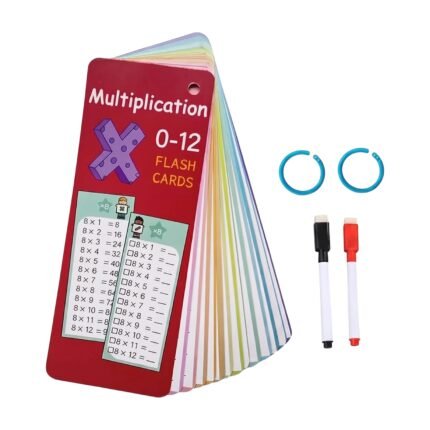 Multiplication Table for Children with Flashcards on Rings and Visual Training for Everyday Use