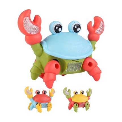 Singing Crab with Sound, Movement and Colourful Design for Children at Playtime