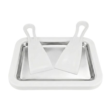 Rolling Ice Set with Freezing Plate and 2 Spatulas for Ice Rolls and Dessert for Homemade Ice Cream