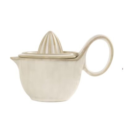 Manual Citrus Juicer in Ceramic with Handle and Spout