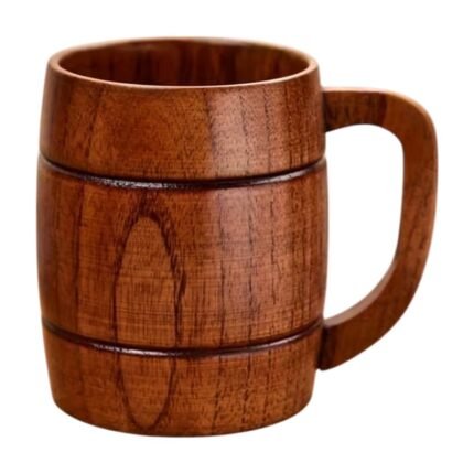 Wooden Mug with Handle for Coffee, Tea, Milk and Other Drinks